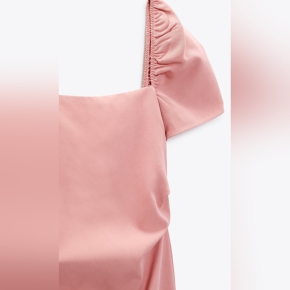 NWT Zara Linen Blend Barbie Pink Mini Dress XL XXL - Picture 3 of 10